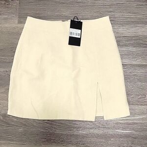 Stylish Cream Mini Skirt